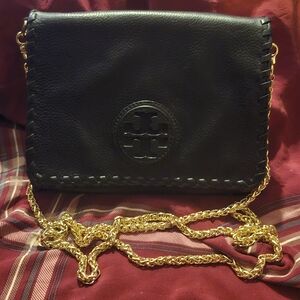 Tory Burch Marion Combo Crossbody Bag With Layered Logo And Gold Chain